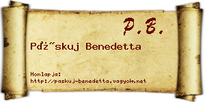 Páskuj Benedetta névjegykártya